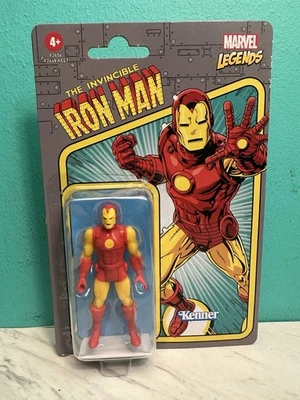 Iron Man Action Figure - Marvel Legends - Retro Kenner - Super Hero Figure - New - Image 1 of 2