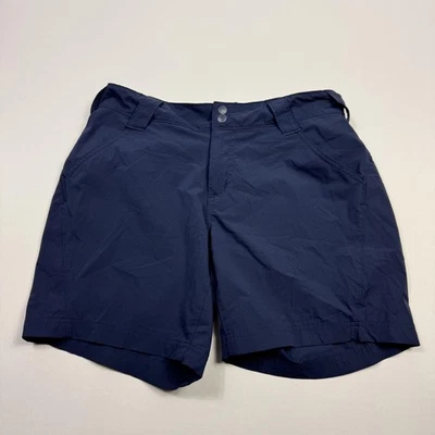 Pantalones Cortos Columbia PFG Mujer 10 Azul Marino Pesca Secado Rápido Nylon Malla Forrados Foto 1 de 4