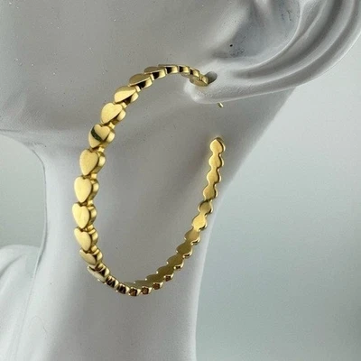 RARO Pendientes de aro Tiffany & Co. Corona de Corazones de Paloma en oro amarillo de 18 k 16 g Foto 1 de 4