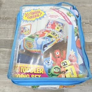 Juego de cama Yo Gabba Gabba 3 piezas edredón plano y ajustable cuna niño pequeño - Imagen 1 de 3