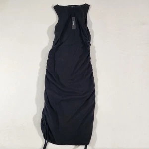 Lulus Little Black Dress Medium Scrunch Sides Knee Length - Picture 1 of 7