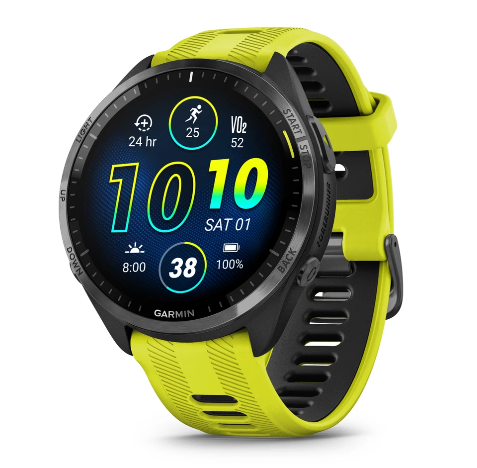 Reloj inteligente Garmin Forerunner 965 GPS para correr AMOLED amarillo titanio Foto 1 de 4