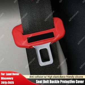 Seat Buckle Cover 5PCS Silicone Seat Belt Clips Sleeve For Land Rover Discovery - Picture 1 of 10
