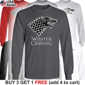 Camiseta Larga Game of Thrones Stark House Dire Wolf Winter is Coming Direwolf GoT - Imagen 1 de 26
