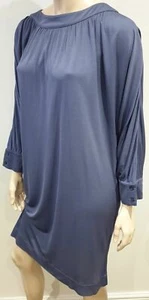 FENDI Hecho en Italia Maíz Azul Plisado Drapeado Túnica Smock Vestido IT44 UK12 - Imagen 1 de 9
