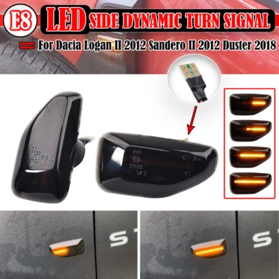 LED Sequence Side Marker Light For Renault Sandero Stepway Duster Dacia 2018+ - Image 1 of 4