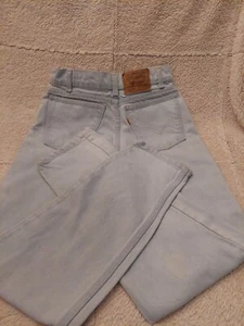 Vintage Levis Orange Tab Jeans Size 14 Regular 31350-0736 25x27 Light Wash Blue - Picture 1 of 8