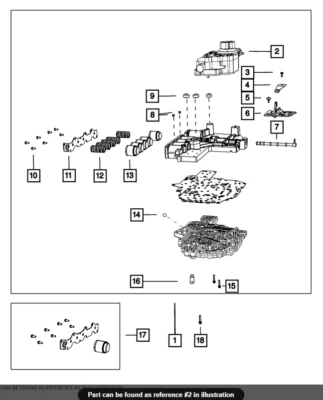 Dodge Ram 1500 11-18 con solenoide de transmisión 545RFE Mopar de fábrica nuevo OEM Foto 1 de 4
