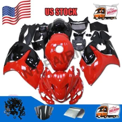 PL Injection Red Black Plastic Fairing Fit for  2008-2020 GSX 1300R z073 Foto 1 de 4