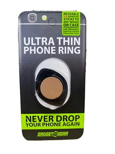 Gadget Gear Ultra Thin Phone Ring, On The Go Phone Stand, Reusable 3M Adhesive - Picture 1 of 1