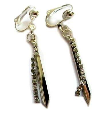 Ohrclips Clips Ohrringe Strass silberf - Bild 1 von 4