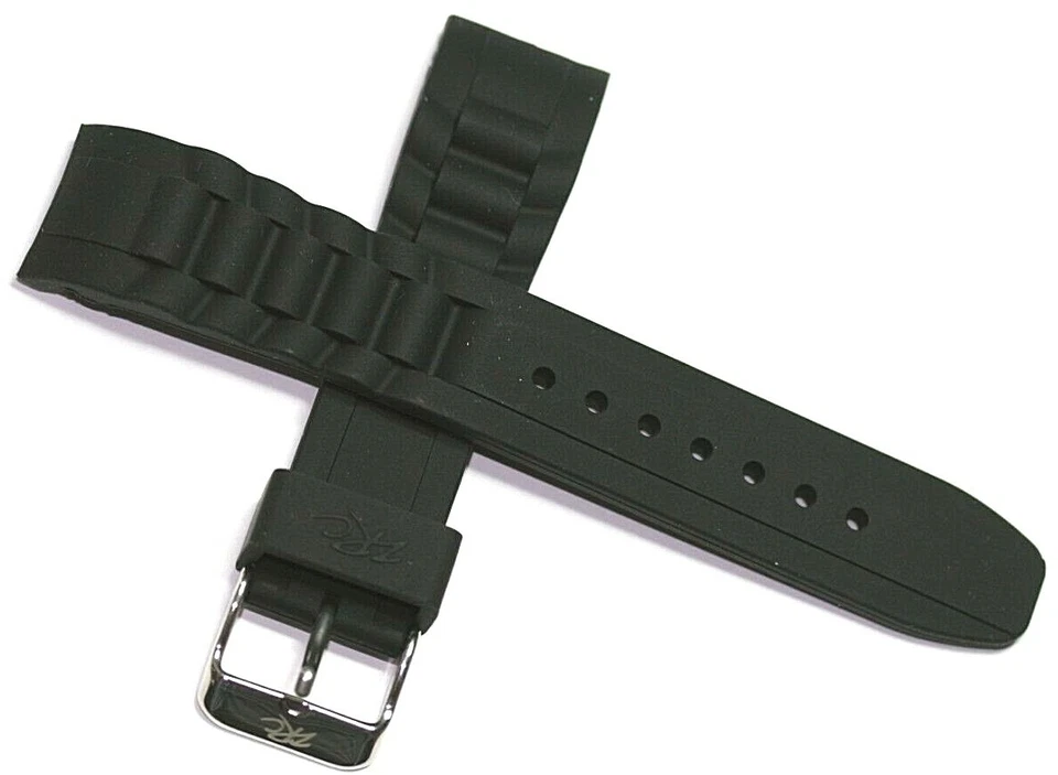 REPUESTO ZRC DE ALTA CALIDAD PARA RELOJ DE HIELO BANDA DE SILICIO EXTREMOS CURVOS 17MM O 20MM Foto 1 de 4