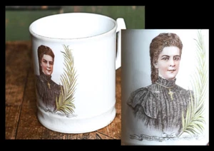 c1898 Imperatrice Elisabetta d'Austria Sisi tazza ricordo ritratto - Foto 1 di 1