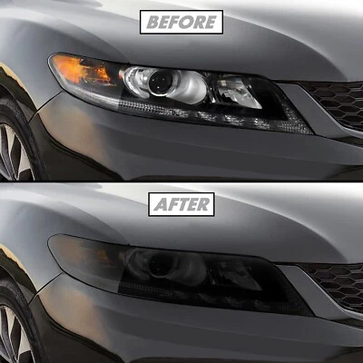 ДЛЯ 2016-2017 Honda Accord Coupe 2DR фары ДЫМ предварительно нарезанные виниловые накладки - Изображение 1 из 4