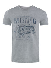 Mustang Homme T-Shirt Basic Print Col Rond Manches Courtes 100% Coton Neuf
