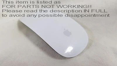 FAULTY?? Apple a1657 Magic Mouse 2 White Silver Multi Touch Surface Bluetooth - Image 1 of 4