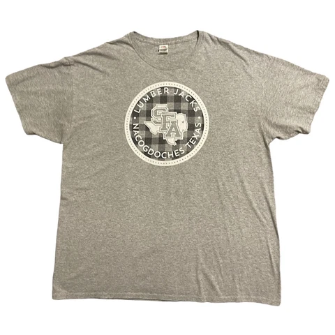 Stephen F. Austin State University Grey Plaid Badge T-shirt XL Cover