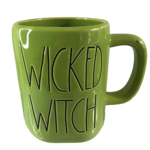 Rae Dunn BÖSE HEXE Halloween Tasse glasiert GRÜN - Bild 1 von 12