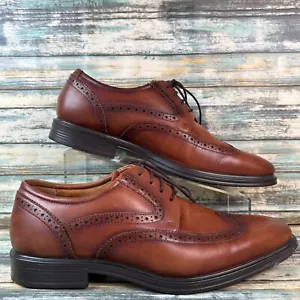Florsheim Herren Größe 9M Budapester Oxford elegante Schuhe braun Leder formelle Arbeitskleidung - Bild 1 von 12