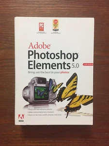 Adobe Photoshop Elements 5.0 Software Photo Editor Win XP PC CD 2006 - New - Picture 1 of 11