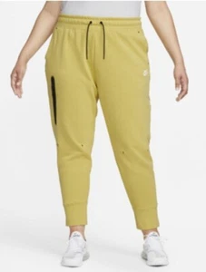 Nike Sportswear Plus Tech Fleece Pants Womens Sz 3X Yellow DA2043-304 High Rise - Picture 1 of 12