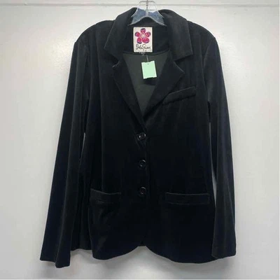 Adriano Goldschmied Women's Size L Black Solid Blazer Jacket - Image 1 of 4