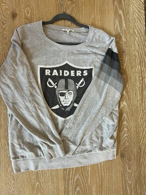 Sudadera de fútbol para mujer Junk Food Brand Raiders talla XL gris Foto 1 de 4