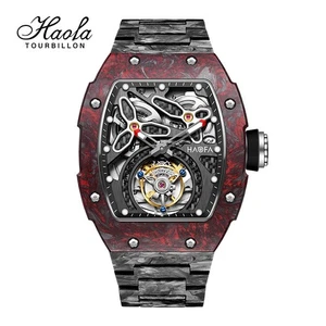 Haofa Automatik Tourbillon Mechanical Luxury Vintage Carbon Fiber Watch man 2311 - Bild 1 von 25