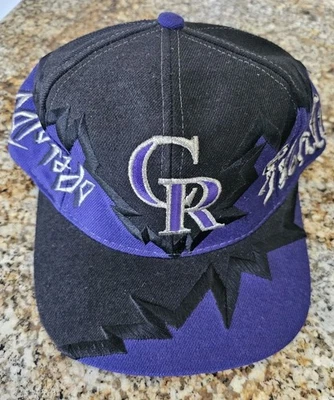 Vintage Colorado Rockies Hat Snap Back Drew Pearson Clutch Player Jagged Edge - Image 1 of 4