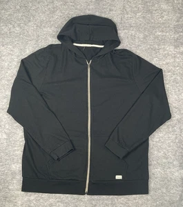 Marine Layer Hoodie Mens 2XL Black Full Zip Long Sleeve Comfort Casual - Picture 1 of 8