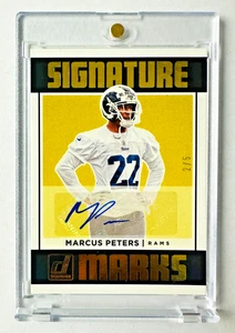 Tarjeta automática Donruss Marcus Peters 2018 SSP #2/5 ¡Firma Marks Rams! - Imagen 1 de 3