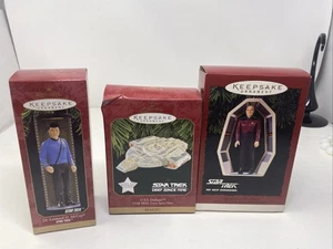 Three Iconic Star Trek Franchise Ornaments - Picture 1 of 8