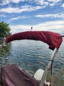NEW Top Boot Cover 600D for 3/4 Bow Boat Canopy w/ Light Hole & Zipper - Picture 1 of 16