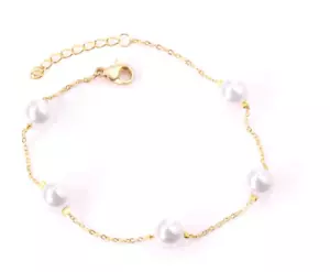 18K Gold Plated Stainless Steel Bracelet–Hypoallergenic, Water Proof Bracelet - Picture 1 of 1