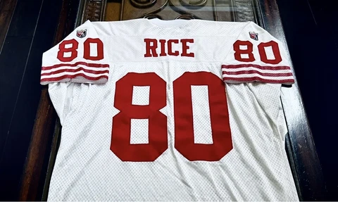 SAN FRANCISCO 49ERS RARE JERRY RICE WILSON PROLINE 1995 NFL AUTHENTIC JERSEY 50 Cover