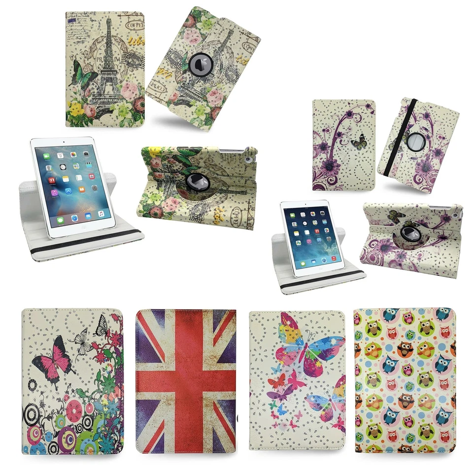 360 Rotating Printing Leather Case Cover For Samsung Galaxy Tab A 9.7'' SM-T550 - Image 1 of 1
