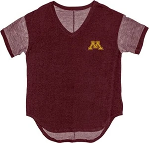 NCAA Women's Minnesota Golden Gophers Premium Terry V-Neck Shirt, Maroon, S, NWT - Picture 1 of 1