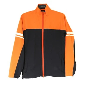 J Lindeberg Golf Jacket Mens Small Blue Orange Windbreaker Coat - Imagen 1 de 9