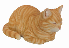 Vivid Arts Real Life - Ginger Dreaming Cat - Durable Resin Home/Garden Ornament