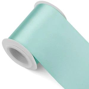 3 Inch Blue Double Faced Satin Ribbon - 5 Yards Variety of Color for Crafts G... - Picture 1 of 5