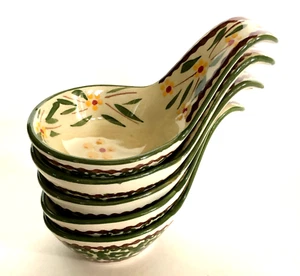 Juego de 6 cucharas soperas Temp-tations apilables del viejo mundo degustación verde amarilla flor - Imagen 1 de 14