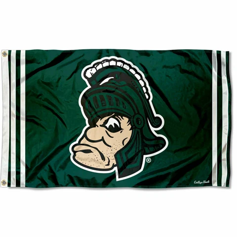 Michigan State Spartans Vintage Retro Throwback Large Outdoor Flag Cover
