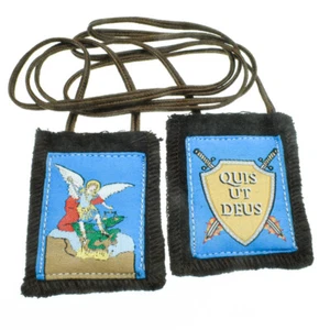 Collar Escapulario San Miguel - "Quis Ut Deus" - Paquete a granel de 10 al por mayor - Imagen 1 de 8
