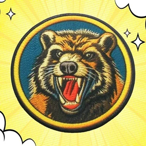 Wolverine Patch Iron-on Applique For Clothing Backpack - Wild Animal Badge - Picture 1 of 12