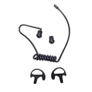 Black Accoustic Ear Tube+ Black Medium Earmold For Radio Earpiece - Zdjęcie 1 z 6