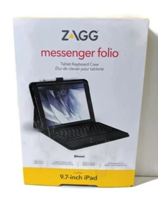 ZAGG Messenger Folio Tablet Case & Bluetooth Keyboard For Apple iPad 9.7 Inch - Picture 1 of 3