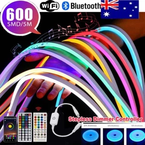 1-20M LED Strip Neon Rope Lights Dimmable Waterproof DC 12V Tube Bar Sign Lights - Picture 1 of 38