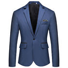 Mens Fomal Dress Lapel One-button Blazer Office Business Work Party Jacket Coat