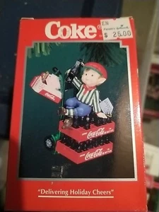 Enesco Coca-Cola Brand Ornaments Coke Delivering Holiday Cheers 177318  T26 - Picture 1 of 1