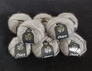Más de 7 pieles hilo Lana Grossa Chiara, rayón mohair poliamida, plata 50gr/190m - Imagen 1 de 6